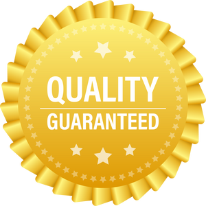 Quality guaranteed. Check mark